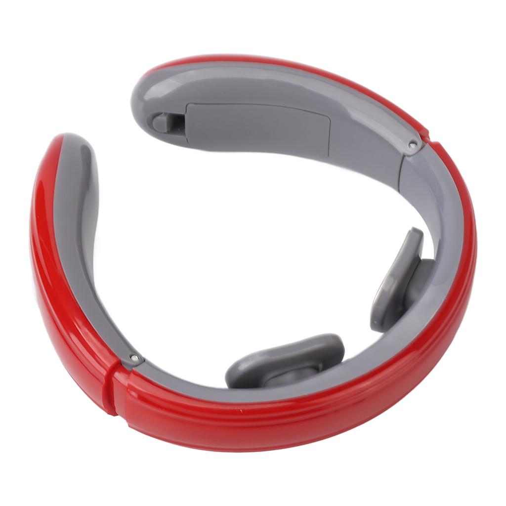 Heizendes Puls-Nackenmassagegerät mit TENS-Pads 6 Modi 9 Stärken Batteriebetrieben Nackenmassagegerät Rot