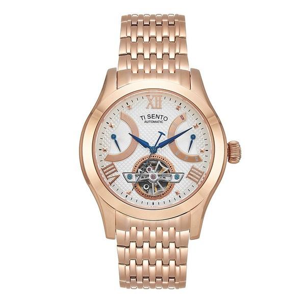 [Ticento]Retrograde automatic metal watch TS50091RG, Korean Luxury Watches