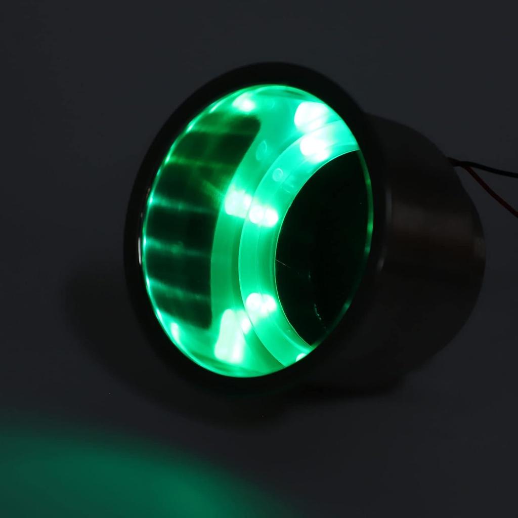 Akozon Luminous Cup Holder Insert, 2Pcs 8 LEDs Drink Holder With Draining Hole for Marine Boat Car (Green LED)