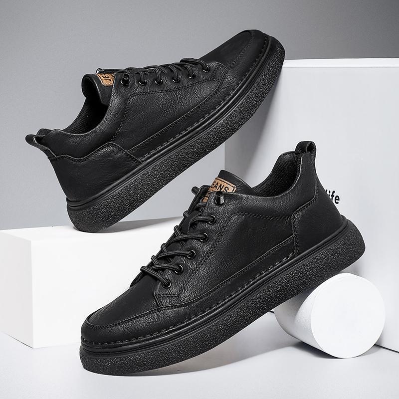 Brytyjski Styl Casualowe Skórzane Buty Outdoor Antypoślizgowe Skateboarding Oksfordki Męskie Skóra Naturalna Płaskie Buty do Jazdy Wysokiej Jakości