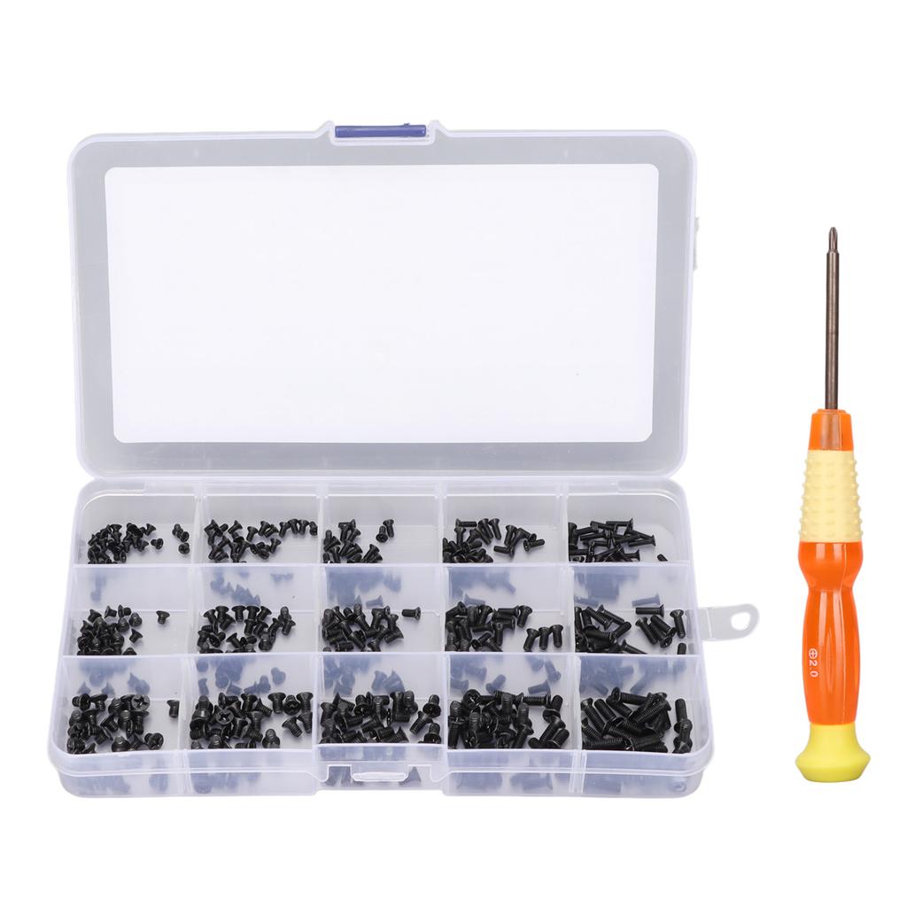 450 PCS Laptop Screws 15 Type Portable Universal Laptop Replacement Repair Carbon Steel Screw Kit With Storage Box