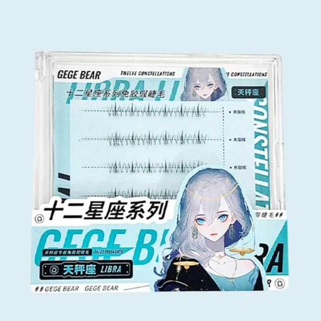 Gege Bear - Twelve Constellations Glue Free False Eyelashes - Libra #09 Libra