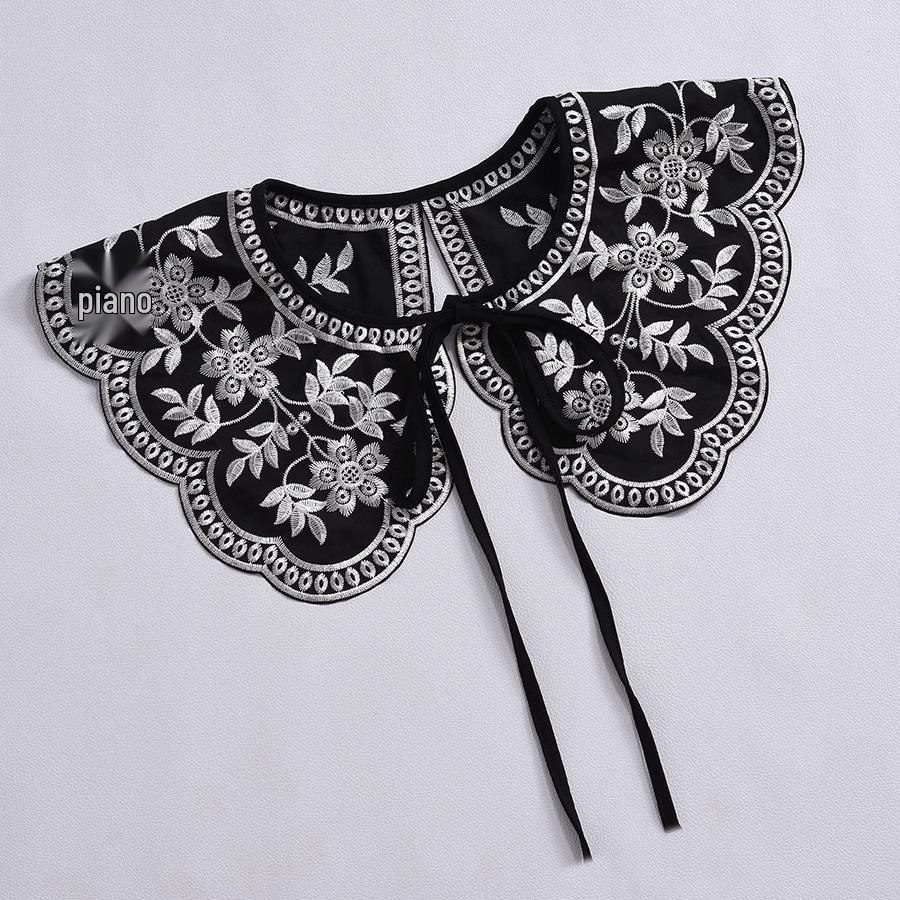 Spring/Summer Shawl Collar Children's Sweater with Skirt Lace and Tie Collar