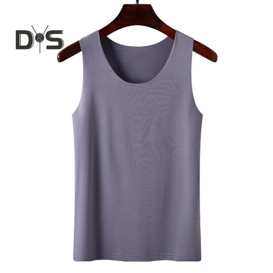 Γυναικείο γιλέκο με πάτο Ice Silk Χωρίς ραφή Αμάνικο Καθαρό Χρώμα Plus Size Strechy στρογγυλή λαιμόκοψη Dry Dry Cooling Camisole Καλοκαιρινό ραντεβού Διακοπές γραφείου