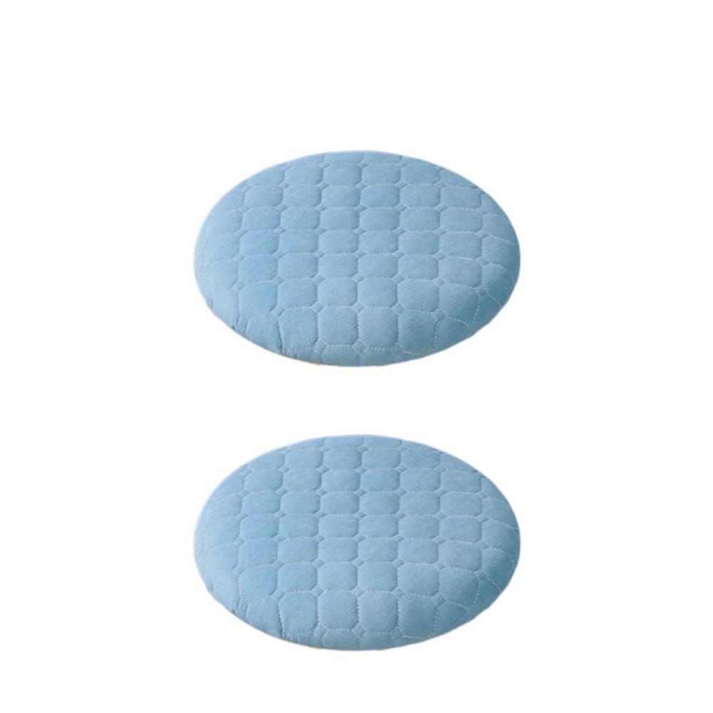 

2Pcs Anti Dirty Thick Round Cushion Solid Color Universal Seat Mats Elastic Edge Anti-Slip Stool Seat Cushion Bar Counter синий