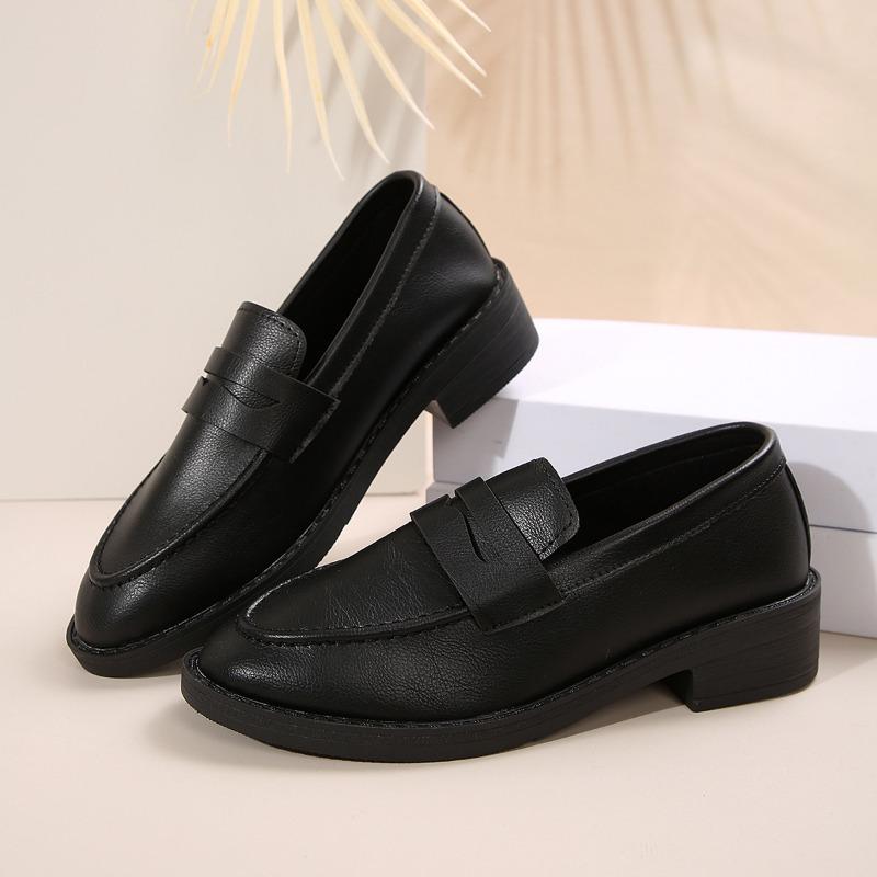 Women's Slip-On Loafer Flats, Thick Sole Retro Slip-On Moccasins, Plus Size Casual Spring Fall Shoes