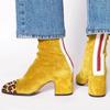 Neue Wintermode High Heel Wildleder Niedriger Schaft Quadratische Spitze Damenstiefel