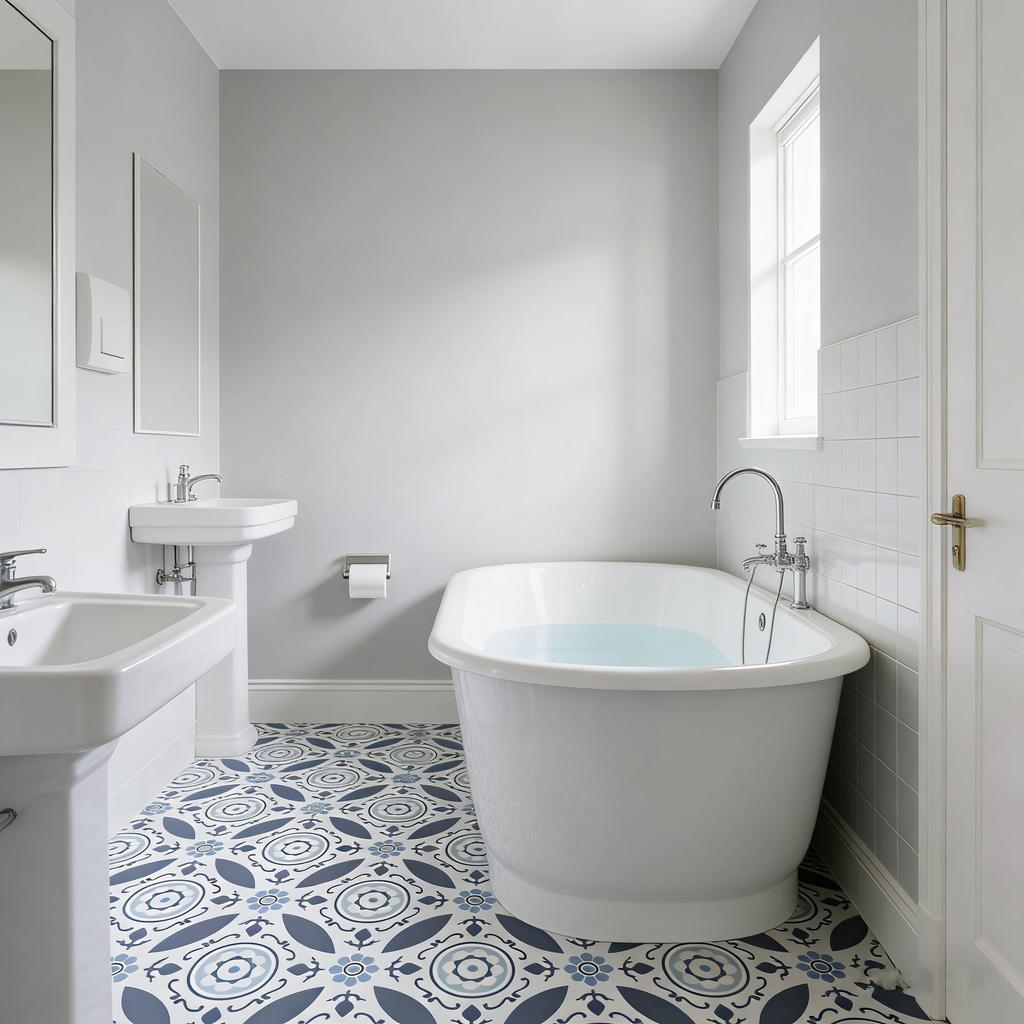 10PCS Anti-skid Floor Sticker Renter Friendly Wall & Floor tiles Peel & Stick Vinyl Floor Stickers DIY For Bathroom Renovation