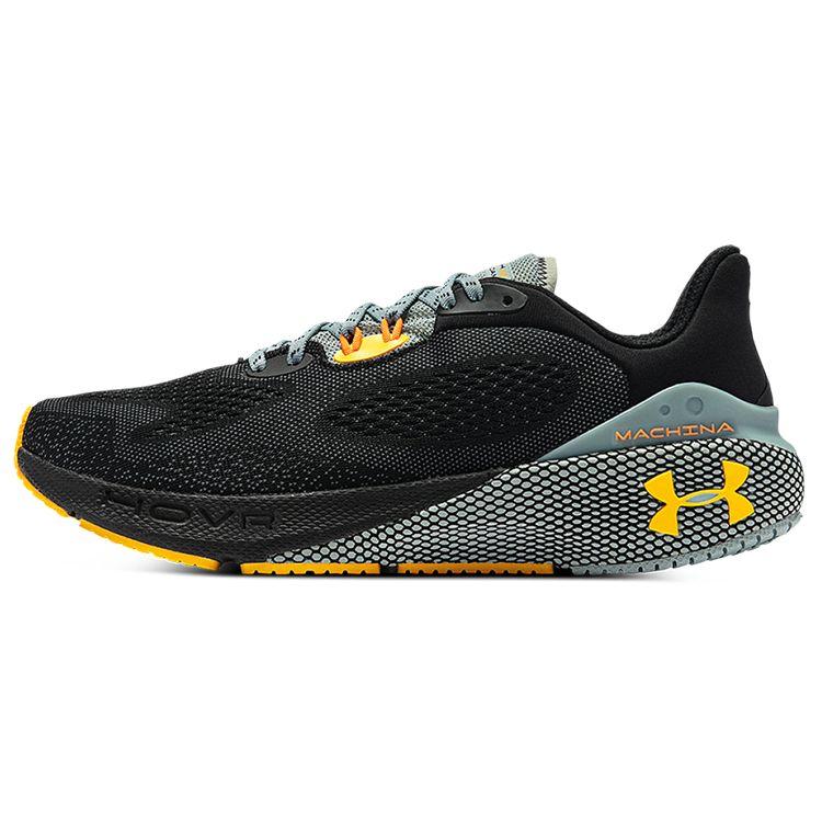 Under Armour HOVR Machina 3 Low Running Shoes Men Sneakers Black Yellow 3025650-003