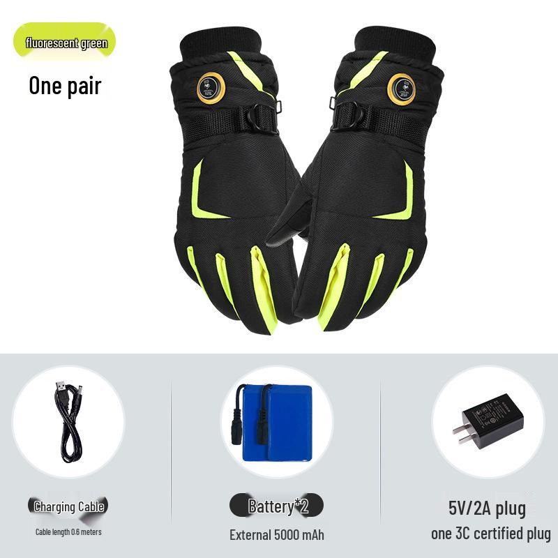 Rechargeable Heated Gloves for Men & Women - Ideal for Winter Cycling, Motorcycle Riding & Food Delivery
