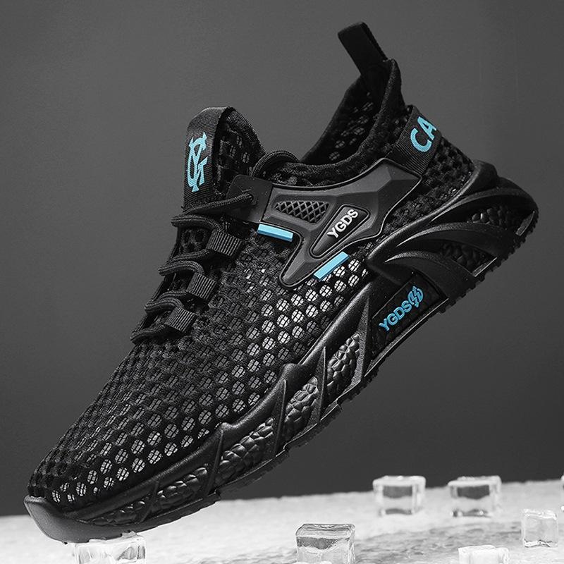 

Забродные ботинки мужские летние полые мужские туфли 2025 дышащая сетчатая спортивная модная обувь мужские быстросохнущие большие сетчатые туфли 39