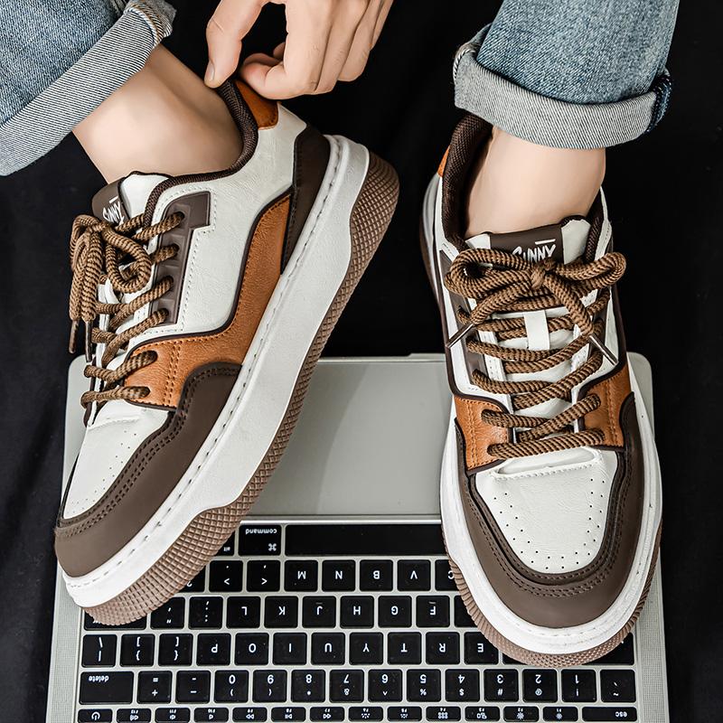 Men 's Casual Four Seasons Fashion Skateboarding Students Comfortable Sneakers Boys Trending Soft Sole Breathable Shoes