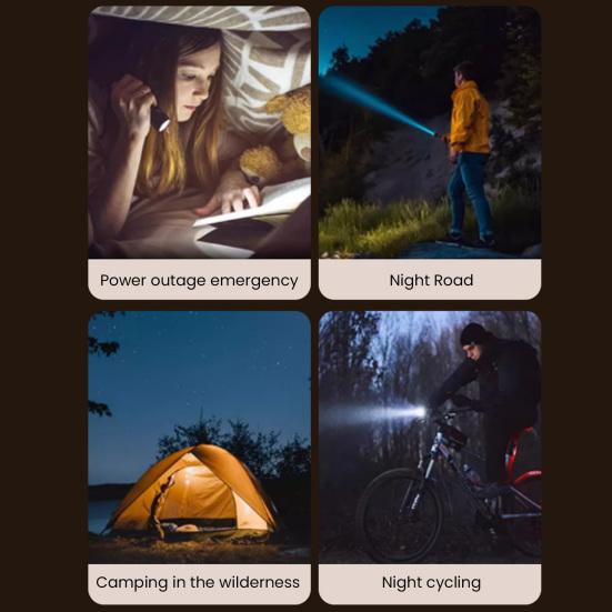 Outdoor Mini Flashlight USB Rechargeable High Lumens Aluminum Alloy Ultra