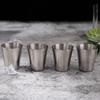Stainless Steel Cups Cups Portable Sturdy 30/70/160ml 4Pcs / Set Convenience Easy Storage Lightweight Brand New
