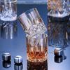 European Luxury Hand-Painted Gold Crystal Whiskey Decanter Set