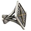 Adjustable Open Ring Men Women Vintage Punk Geometric Cross Design Sterling Jewelry