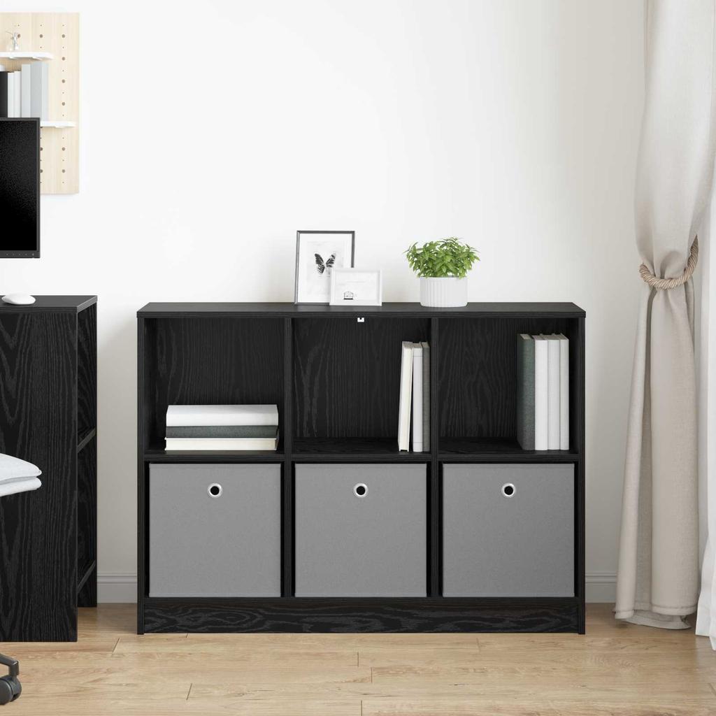 Sideboard in Black Oak Look 102 x 32 x 73.5 cm