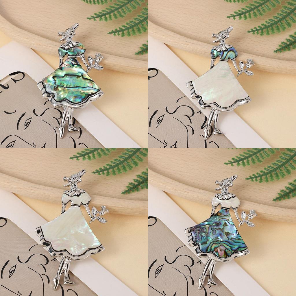 Cartoon Shell Embellished Pin With Angel And Design For Fashion Accessories