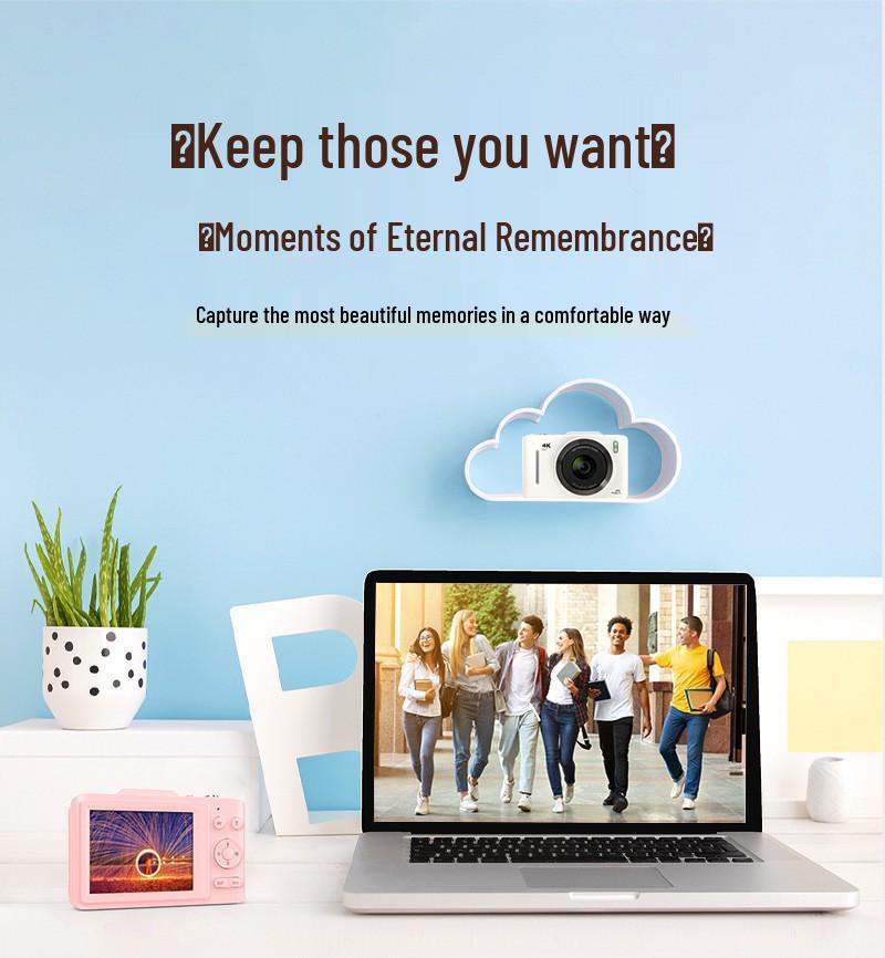 Retro 4K HD Portable CCD Camera for Students & Travel