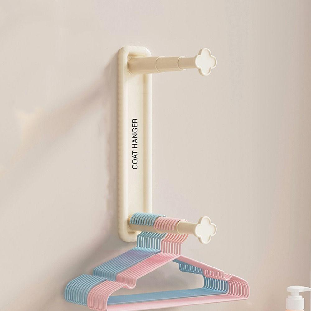 Plastic Clothes Drying Rack Punch-free Balcony Hanger Organizer Balcony Hanging Rack  Wardrobe