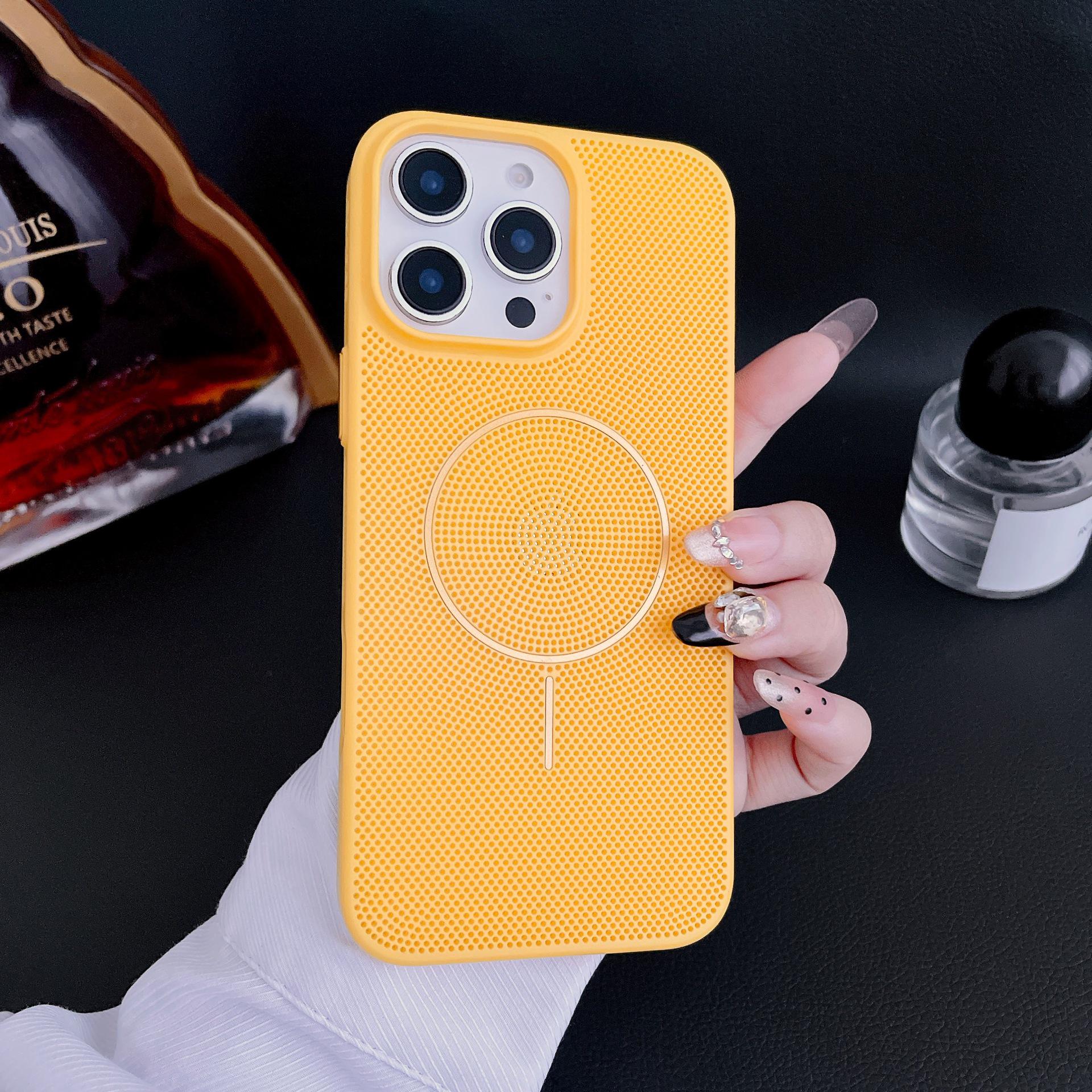 

iPhone 17 PM Magnetic Frosted Mesh Heat-Dissipating Anti-Drop Case, Compatible with Apple 16 Pro Max, 13 iPhone 17 Air