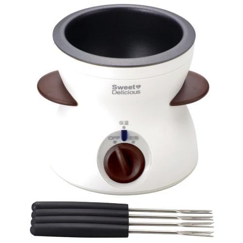Pearl Metal Heartful 2 Electric Chocolate Fondue Maker, White, D-138