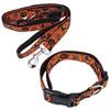 2 st Festivalhusdjurshalsband Justerbart Nylonkoppel Spindelhalsband för Husdjurshund (Halsband Storlek S+1,2M Koppling)