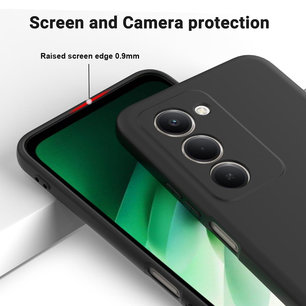 Dla Xiaomi Redmi 15 5G (UE) (171mm) Płynne silikonowe etui na telefon z paskiem na rękę