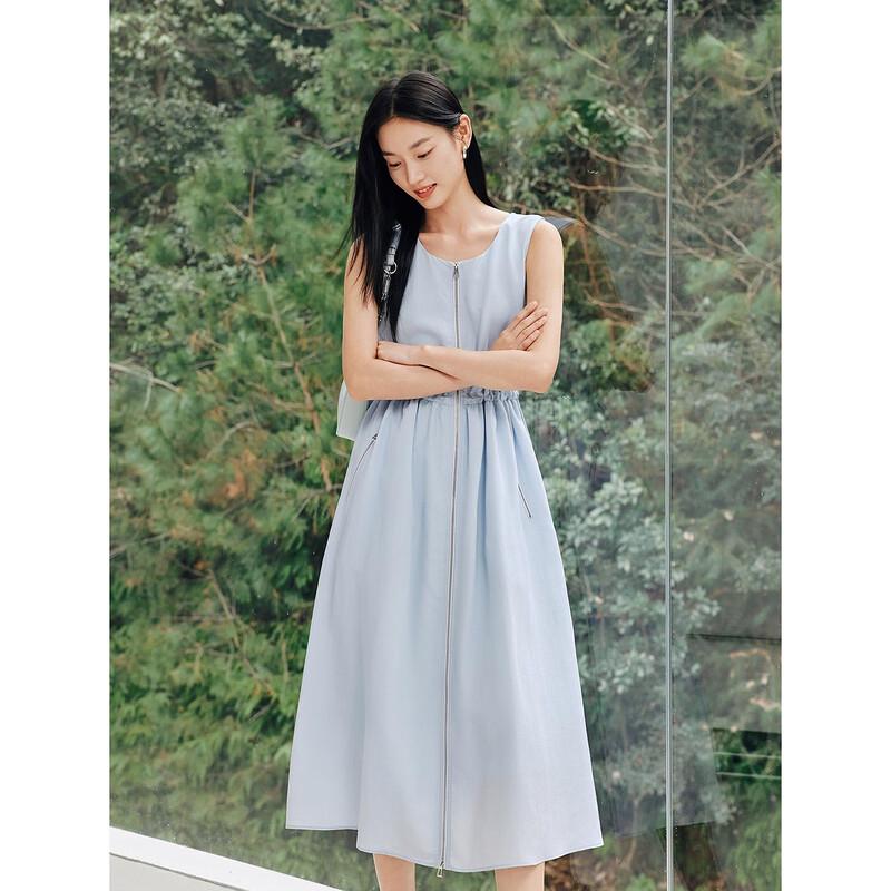 JUZI Annakou Lyocell Drawstring Sleeveless Dress