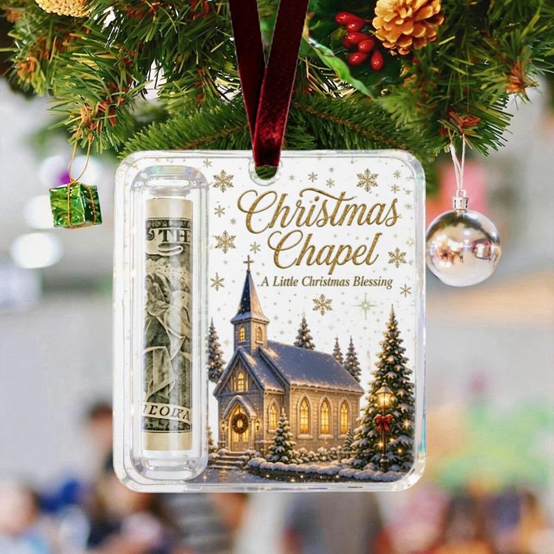 Christmas Money Holder Ornament Cash Gift Card Holder Hanging Decor Xmas Tree Pendant 2027 New Year Home Decor