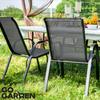 Metal garden chair, terrace, balcony armchair, terrace, balcony, gray, 4 pcs.