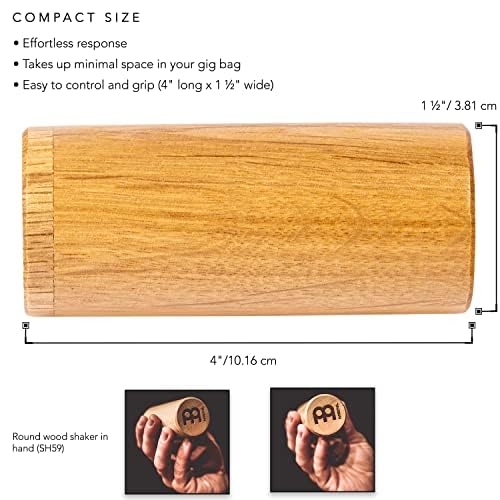 MEINL Percussion Wood Shaker, Oak, SH59 (Loud)