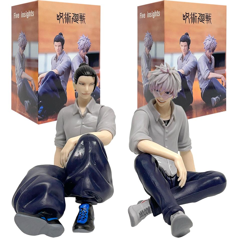 Нове Аніме Статуетка Сатору Годжо Фігурка Jujutsu Kaisen Гето Сугуру Сидяча Поза Фігурки Pvc Модель Сфера В'язниці Лялька Іграшки