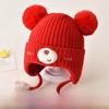 Baby Knit Hat Winter Warmth For Toddlers With Earmuffs And Wide Brim Shield