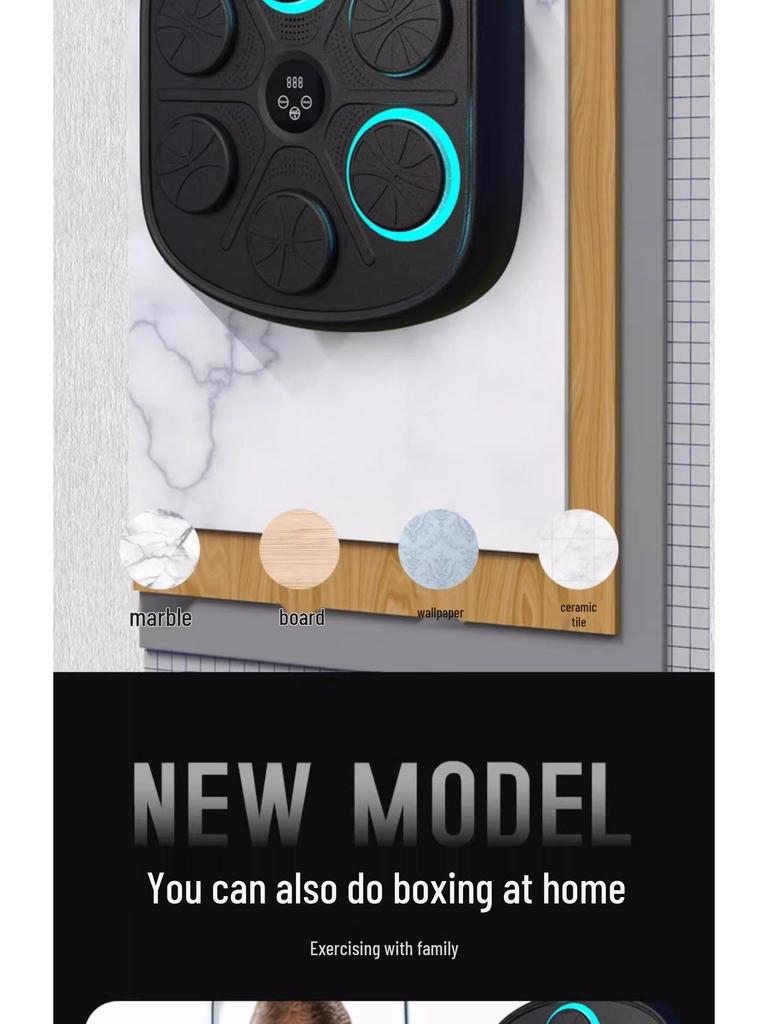 Smart Music Boxing Wall Target: Electronic Punch Bag for Home Training (Adults & Kids)