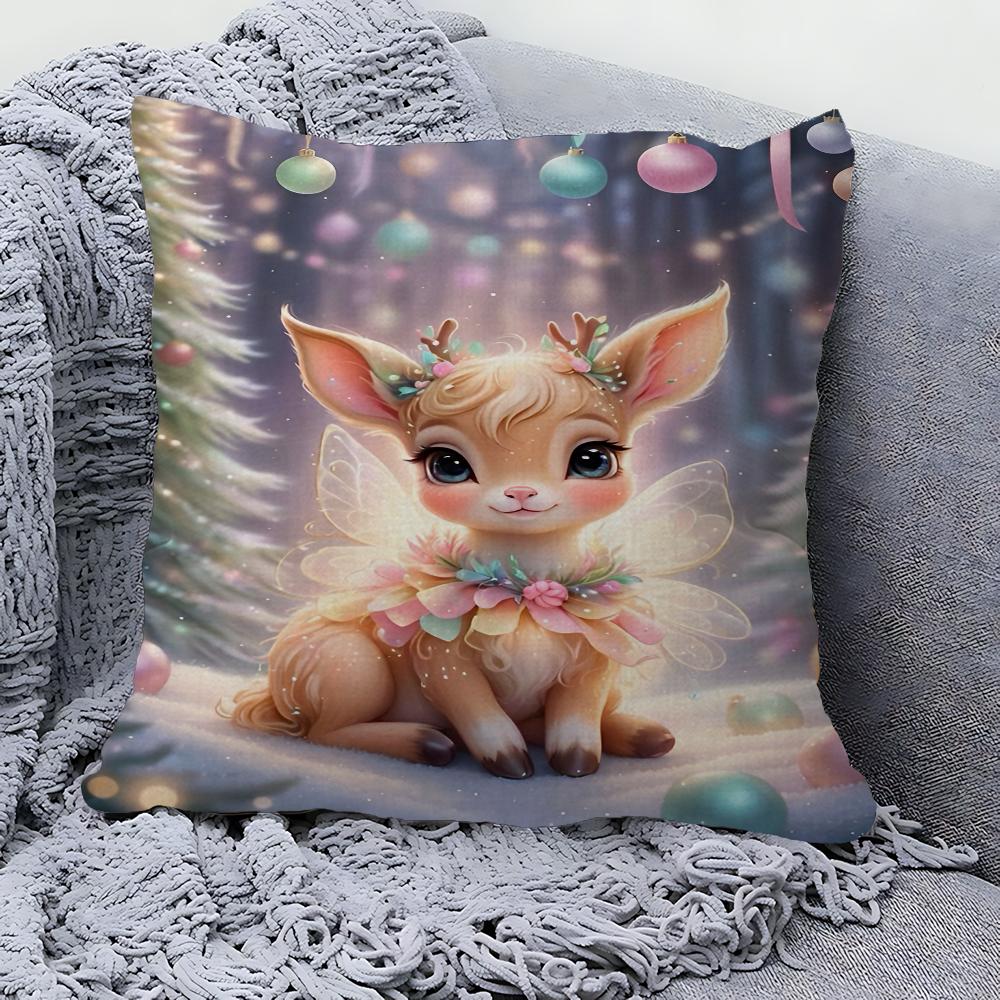 Cartoon Cute Deer Jungle Pillowcases Home Bedding Decorative Pillow Cover Wedding Super Soft Pillow Case