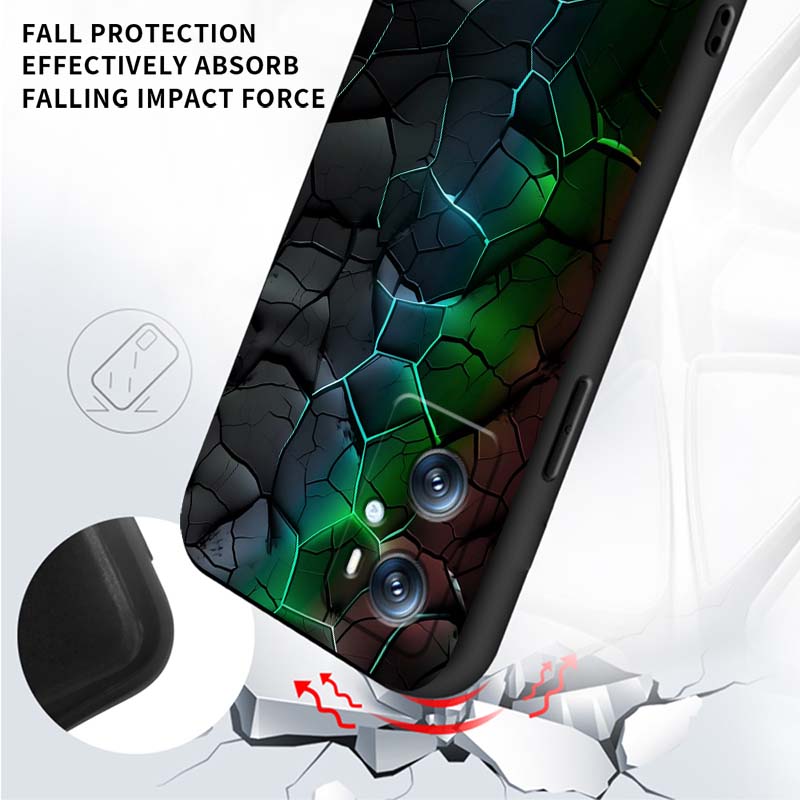 Creative metal style pattern For OPPO Reno 5 6 7 A96 A40 A58 Realme GT A74 A78 Neo2 A74 A78 Find X5 X3 X7 X8 Black Phone Case