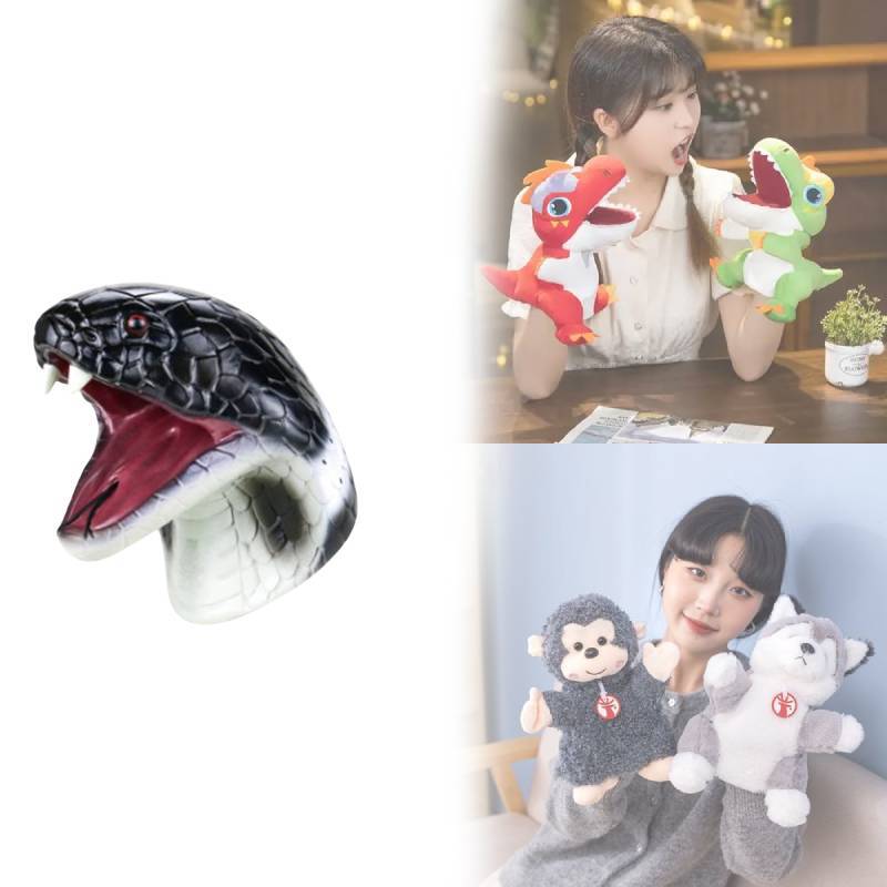 Children Hand Animal Puppet Model Silicone Material Educational Use Creative