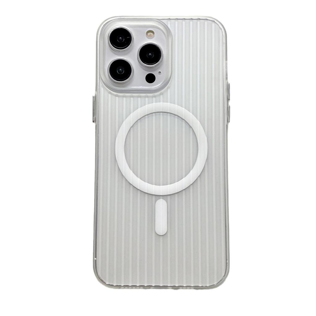 Corrugated Skin Feeling Magnetic Mobile Phone Case Is Suitable for Apple 15PROMAX Skin Feeling 14 Personality 16PRO Soft Case 11