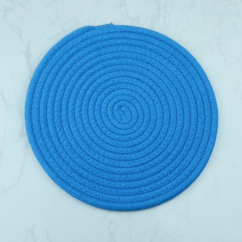 Nordic Insulated Round Cotton Woven Placemat and Coaster Set - Heat Resistant Dining Table Pad.