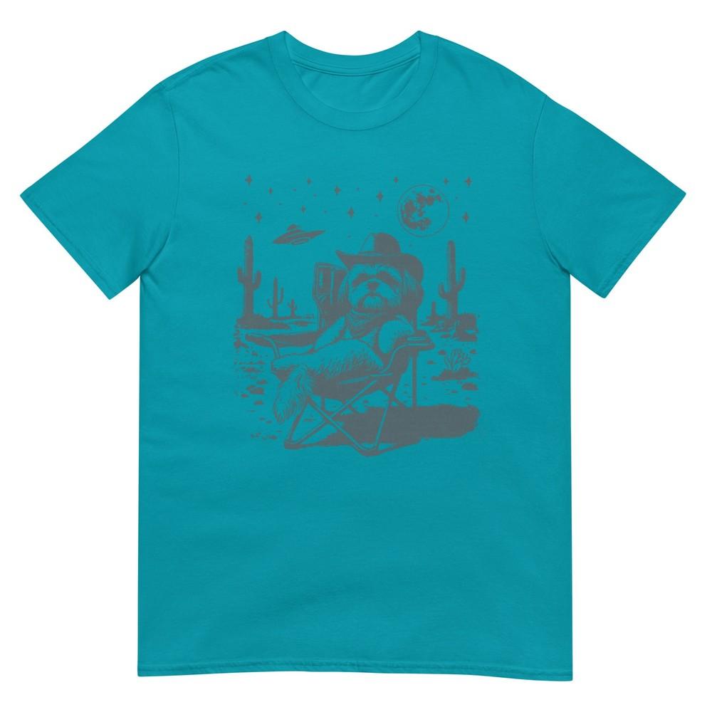 Vintage Shih Tzu Cowboys Ufo Western Tshirt