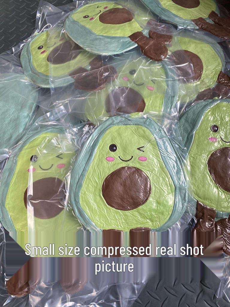 Adorable Avocado Plush Pillow: Soft, Skin-Friendly Cushion with Smiling Expression - Perfect Gift for Men and Women