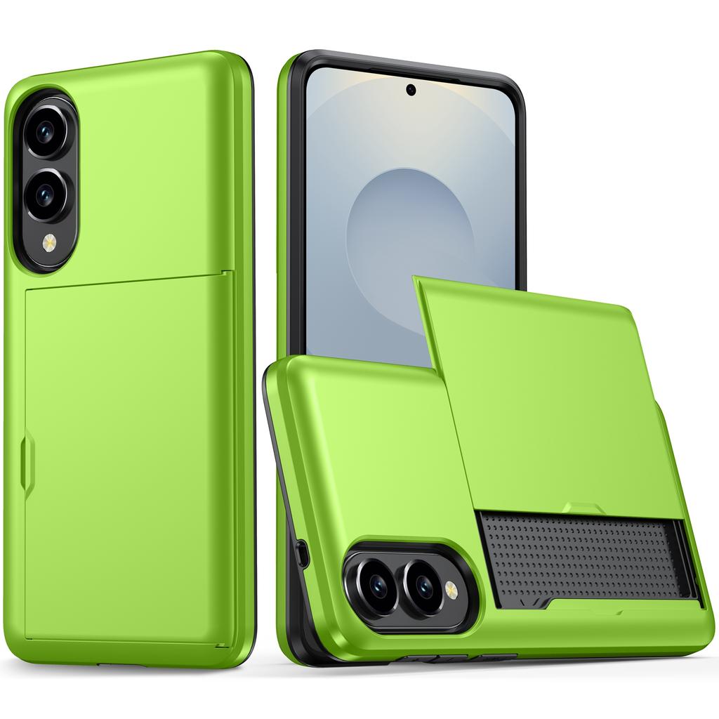 For Samsung Galaxy S25 Edge Case with Card Holder TPU + PC Phone Back Cover