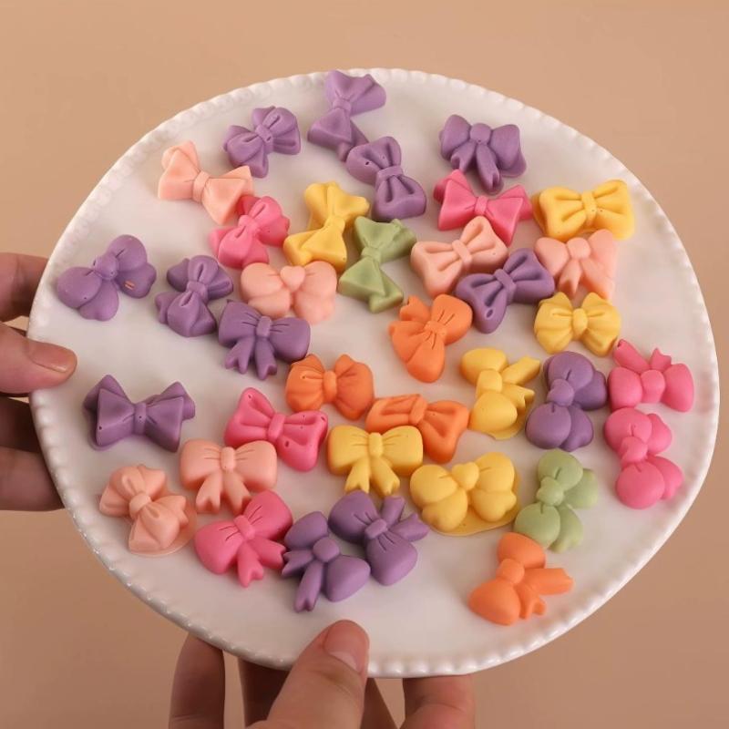 Schleifen Silikonformen mit 6 verschiedenen Formen, 36-Kavitäten Schleife Schokolade Fondant Form für Schleife Cupcake, Kuchen, Zuckerhandwerk