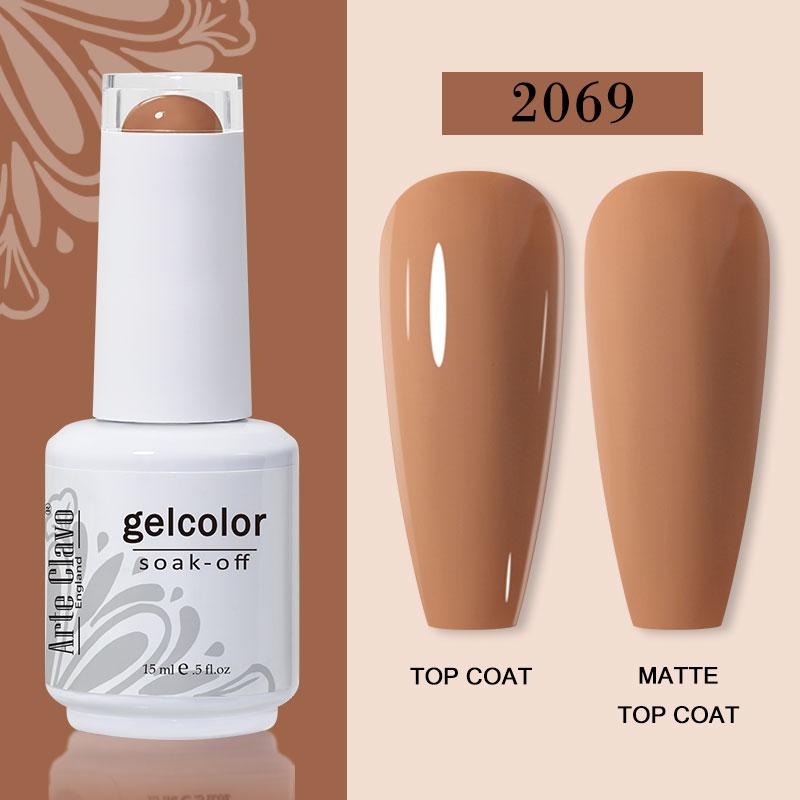 Arte Clavo Nail Gel Polish 15ml Soak Off Gel Varnish Colorful Glass Bottle Bright Color Glitter Varnish Nail Polish