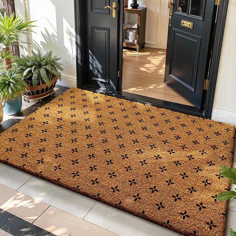 2026  Coconut Palm Wear-resistant Dust Removal and Mud Scraping Floor Mat, Entrance Door Mat, Household Anti-skid Door Floor Mat