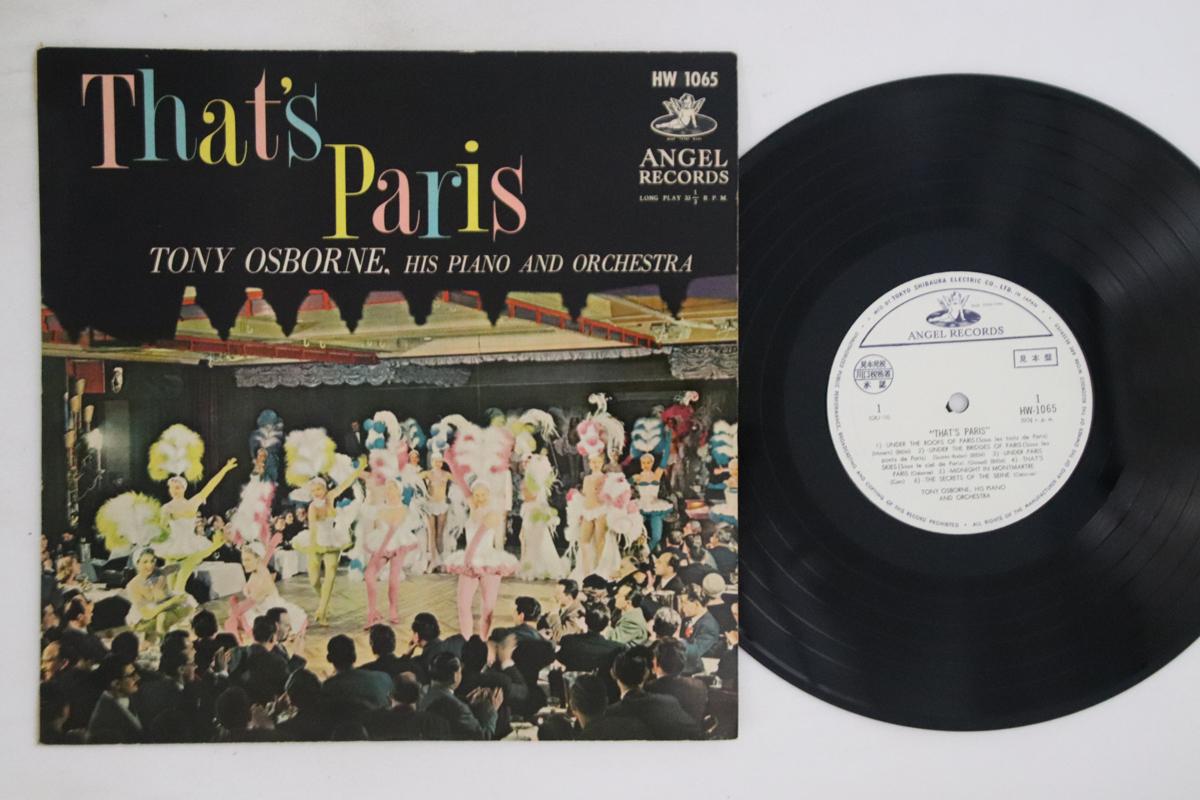 

10inch Record TONY OSBORNE - That s Paris HW1065PROMO ANGEL Japan Pop Used