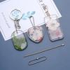 6Pcs/Set DIY Keychain Pendant Casting Silicone Mould Keyrings Art Crafts Making Tools Crystal Epoxy Resin Mold