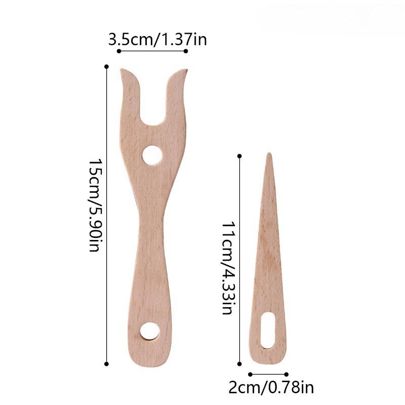 Cross-border wooden fork braider, red sandalwood wool hand braider, easy to carry beech hand-knitting tools