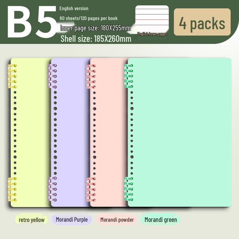 B5 Thick Loose-Leaf English Notebook for Elementary School - High-Value, Handwritten Practice Book